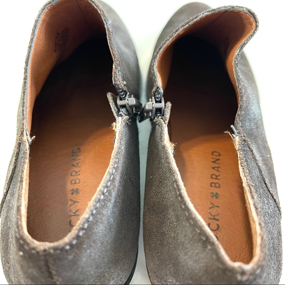 Lucky Brand Ferryn Suede Metallic Ankle Bootie Women’s Size 8M - Picture 8 of 12